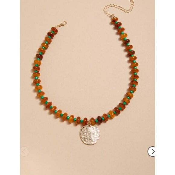 *3 For $12* NWT Francesca's Sara Beaded Coin Pendant Necklace‎ - Picture 6 of 6